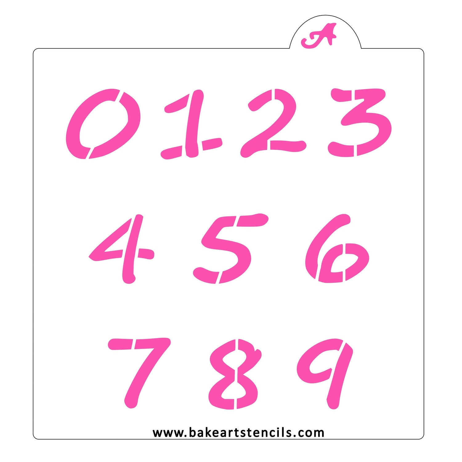 Numbers Stencil
