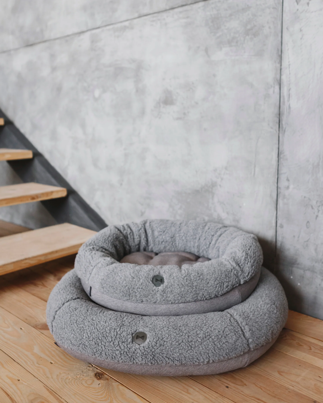 Chester & Lee | Furry Gray Donut Dog Bed by Chester & Lee, product image 5