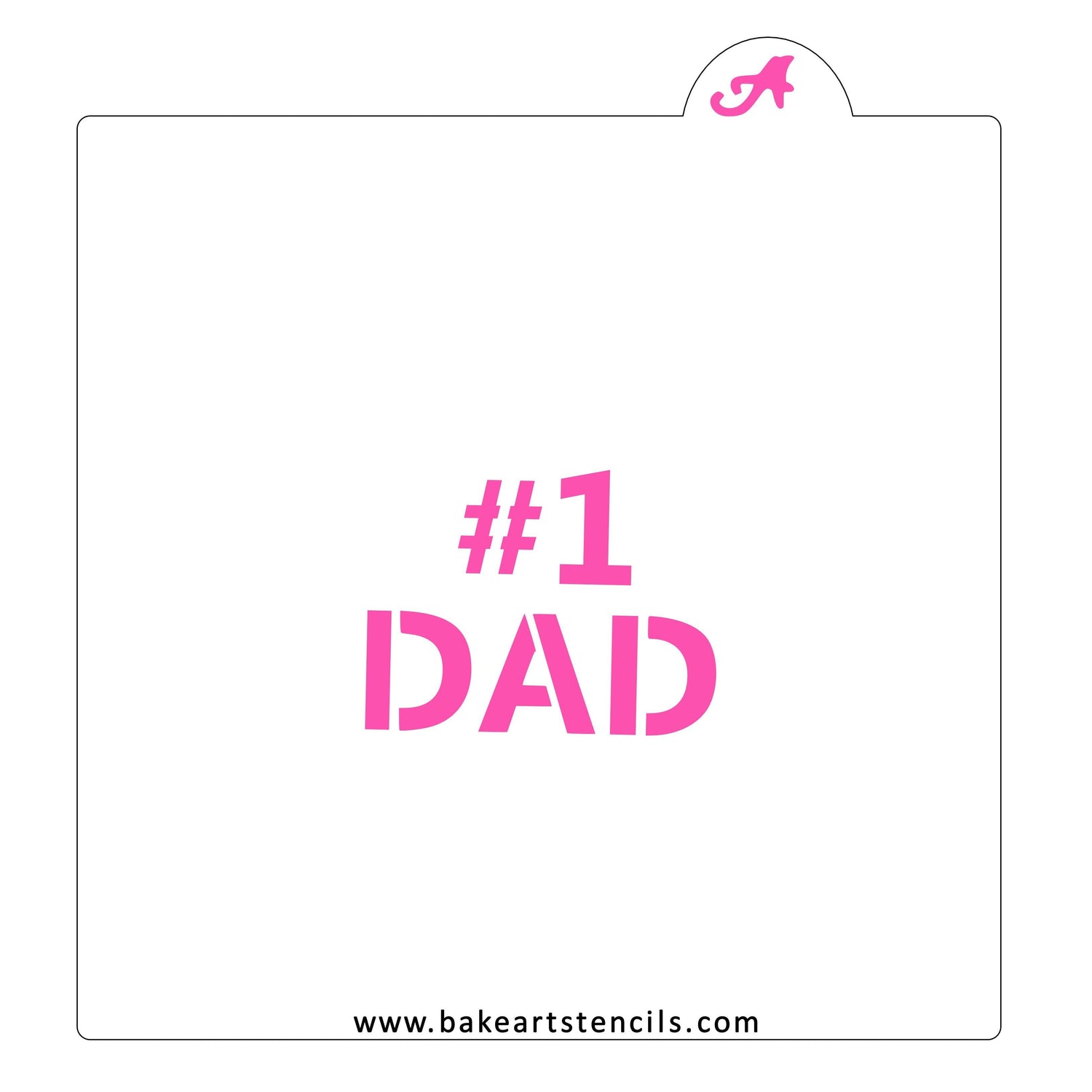 #1 Dad Stencil