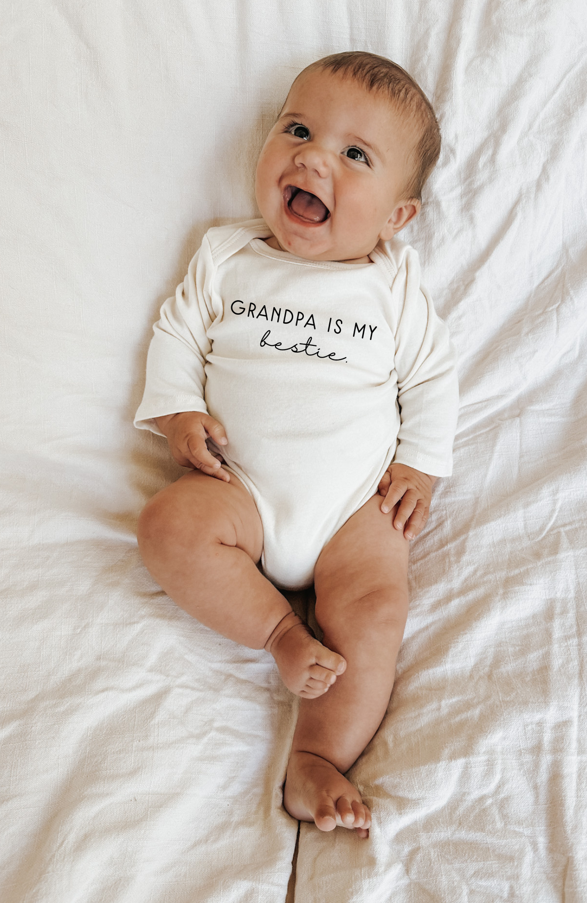 Grandpa is My Bestie Organic Bodysuit Long Sleeve by Tenth & Pine, product image 2