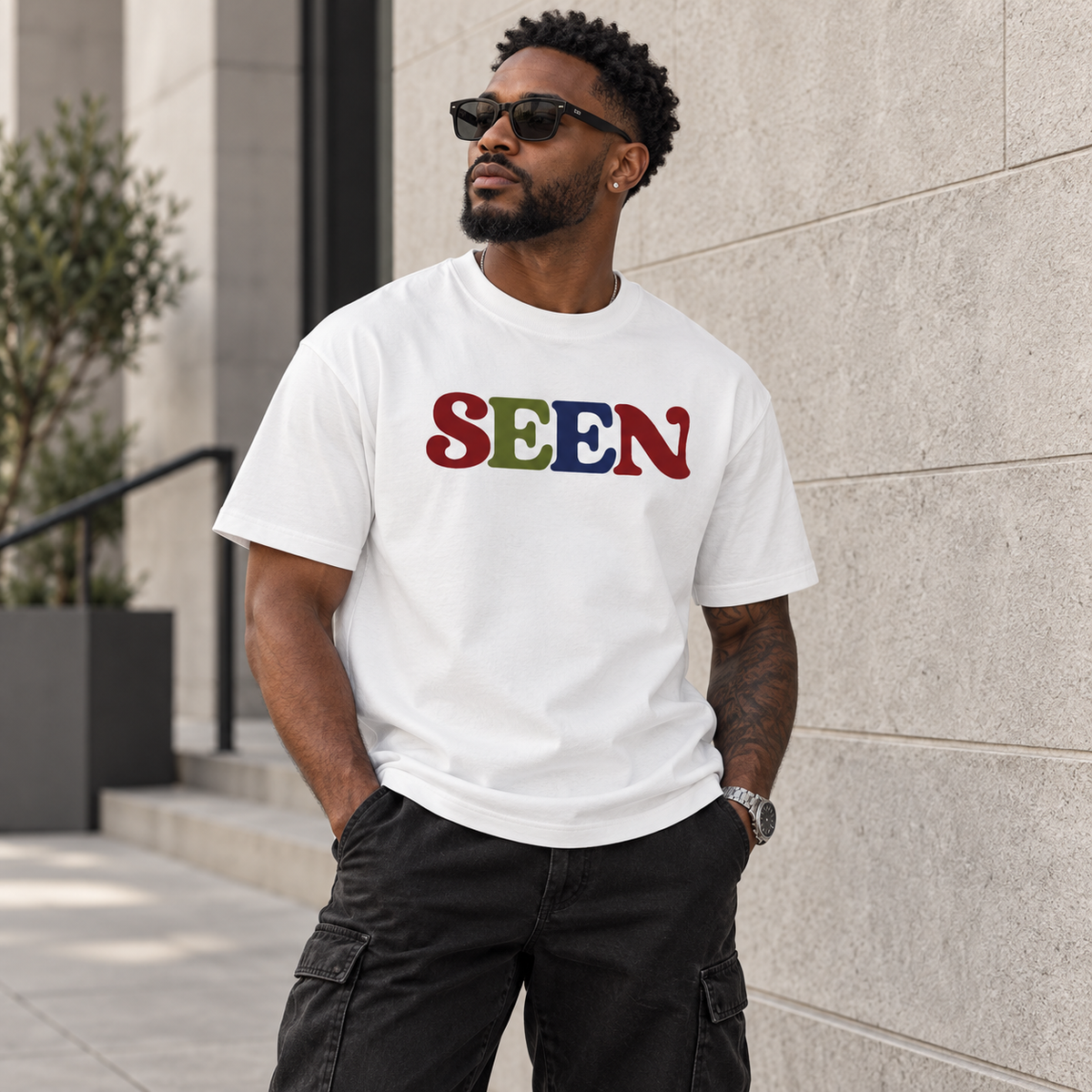 SEEN Heavyweight Colorblock Graphic Tee