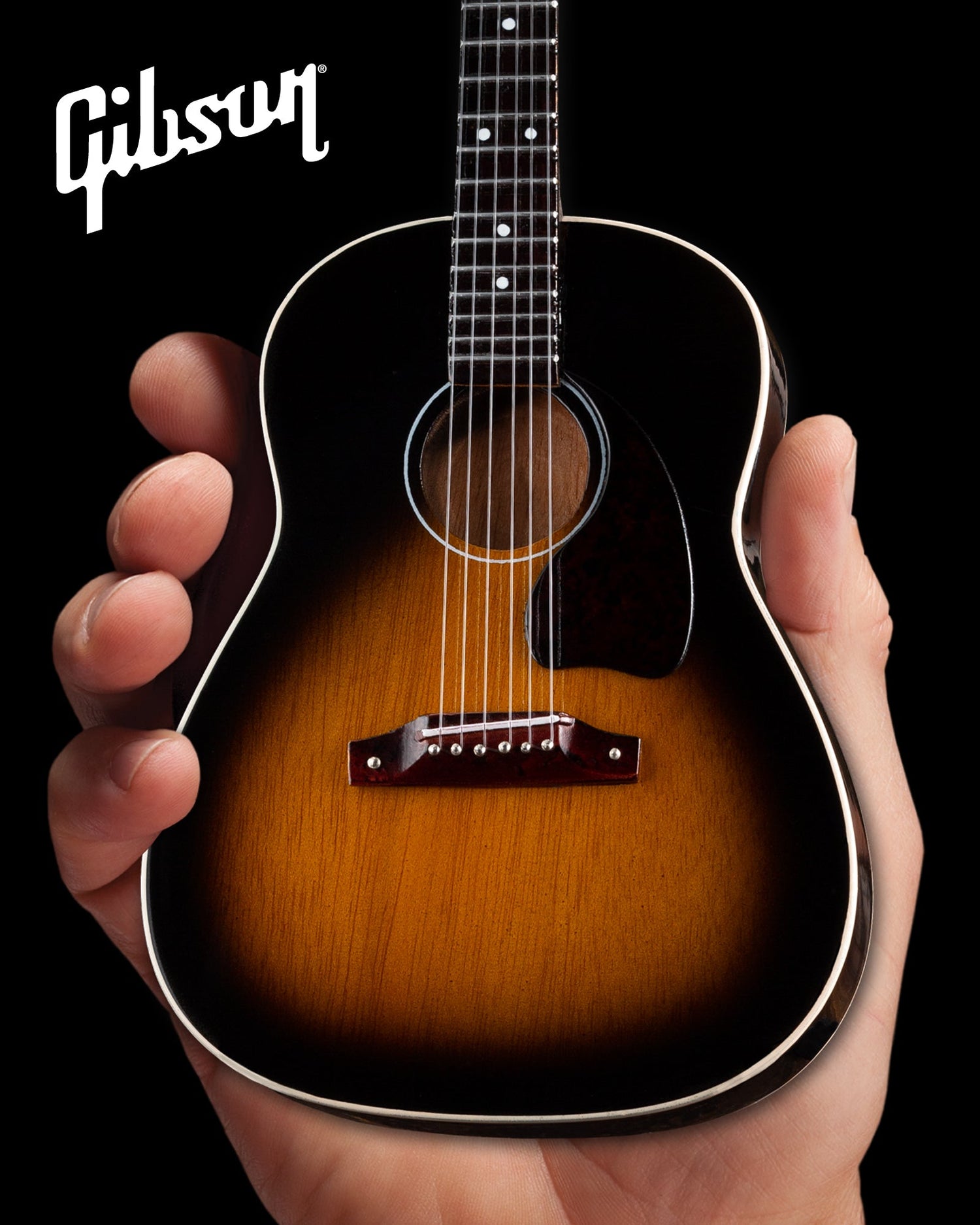 Gibson J-45 Vintage Sunburst 1:4 Scale Mini Guitar Model