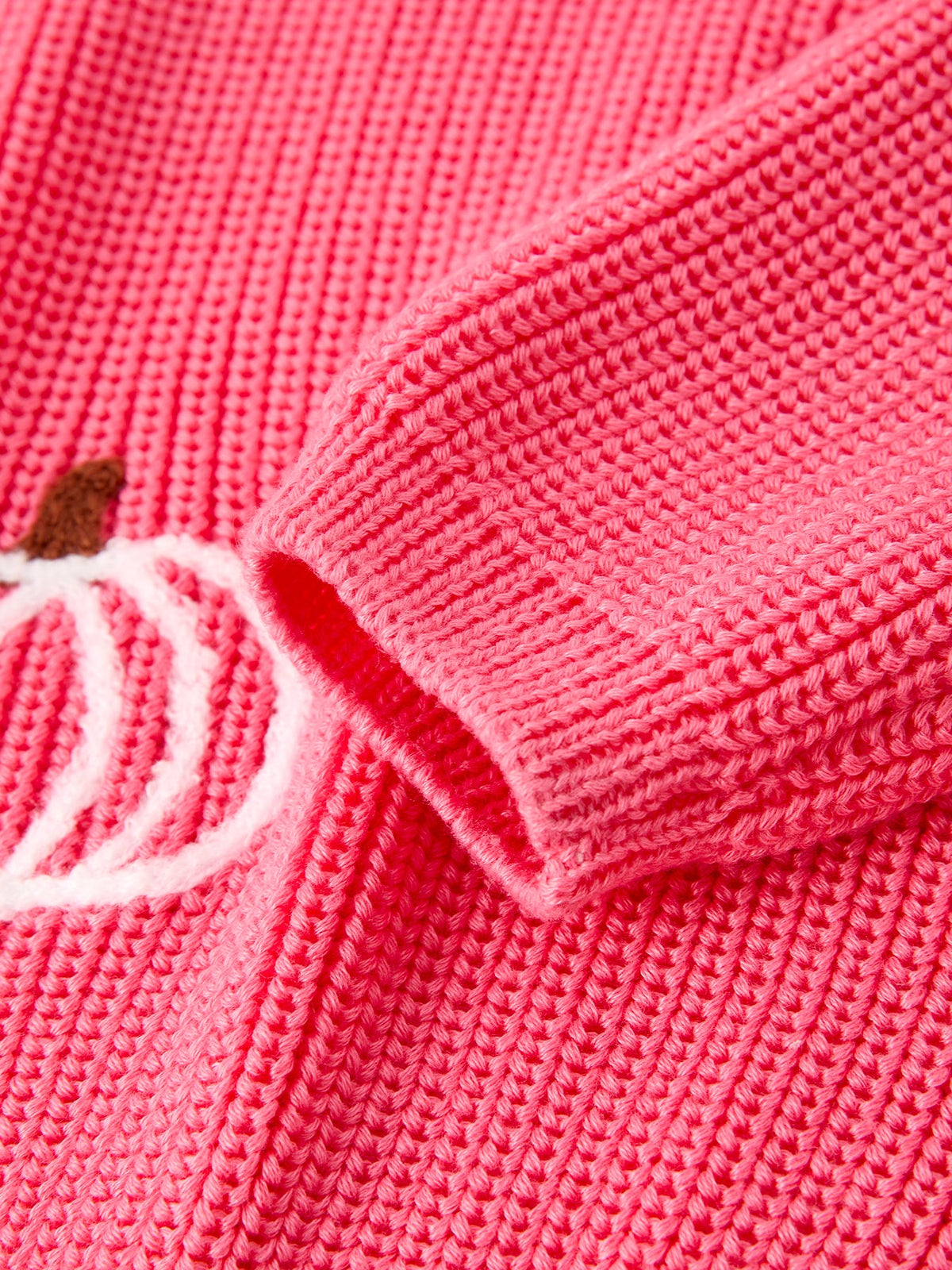 Fall Girls Thanksgiving Halloween Pumpkin Pink Pullover Sweater