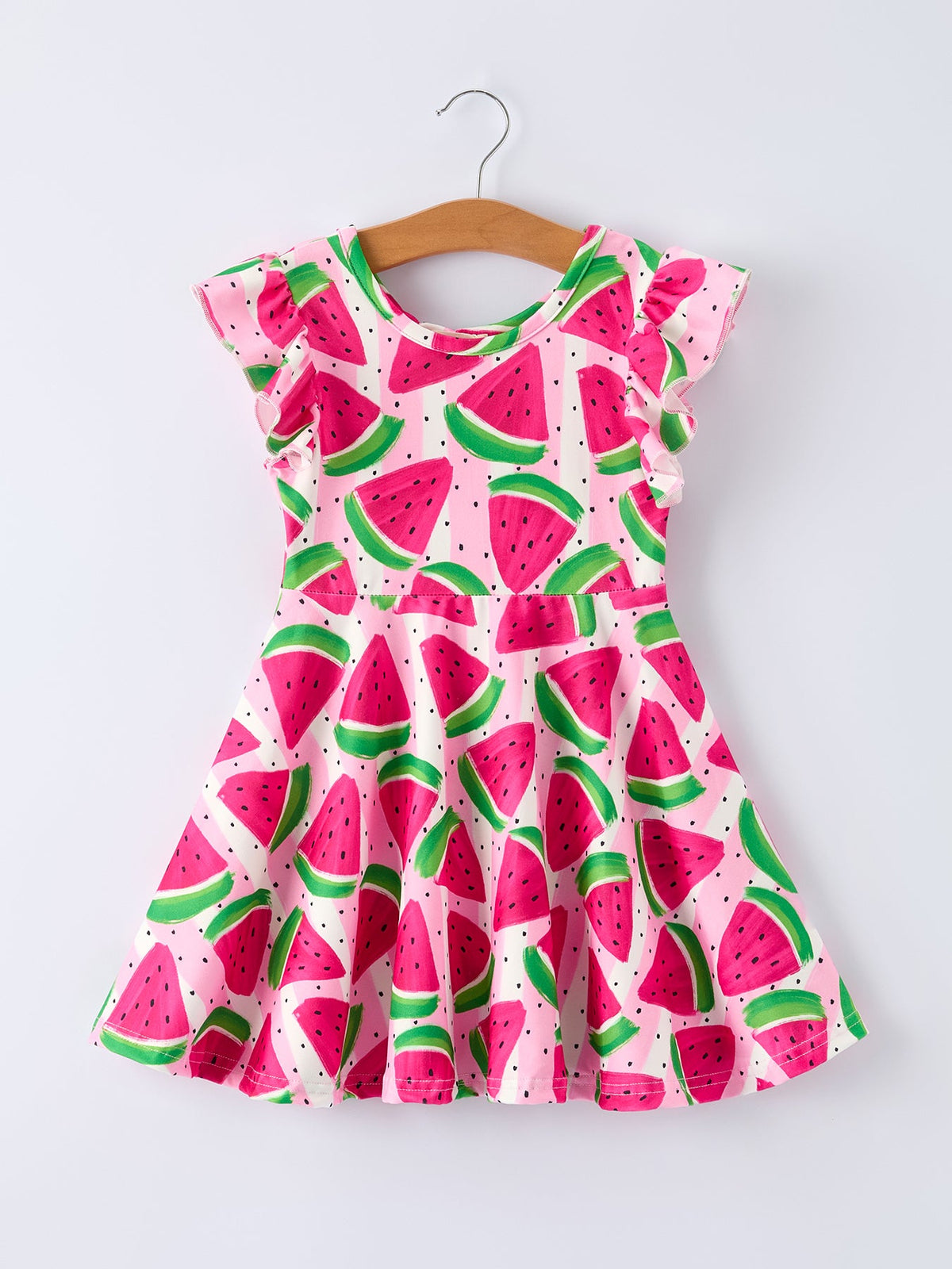 Summer Watermelon Pattern Girls Dress