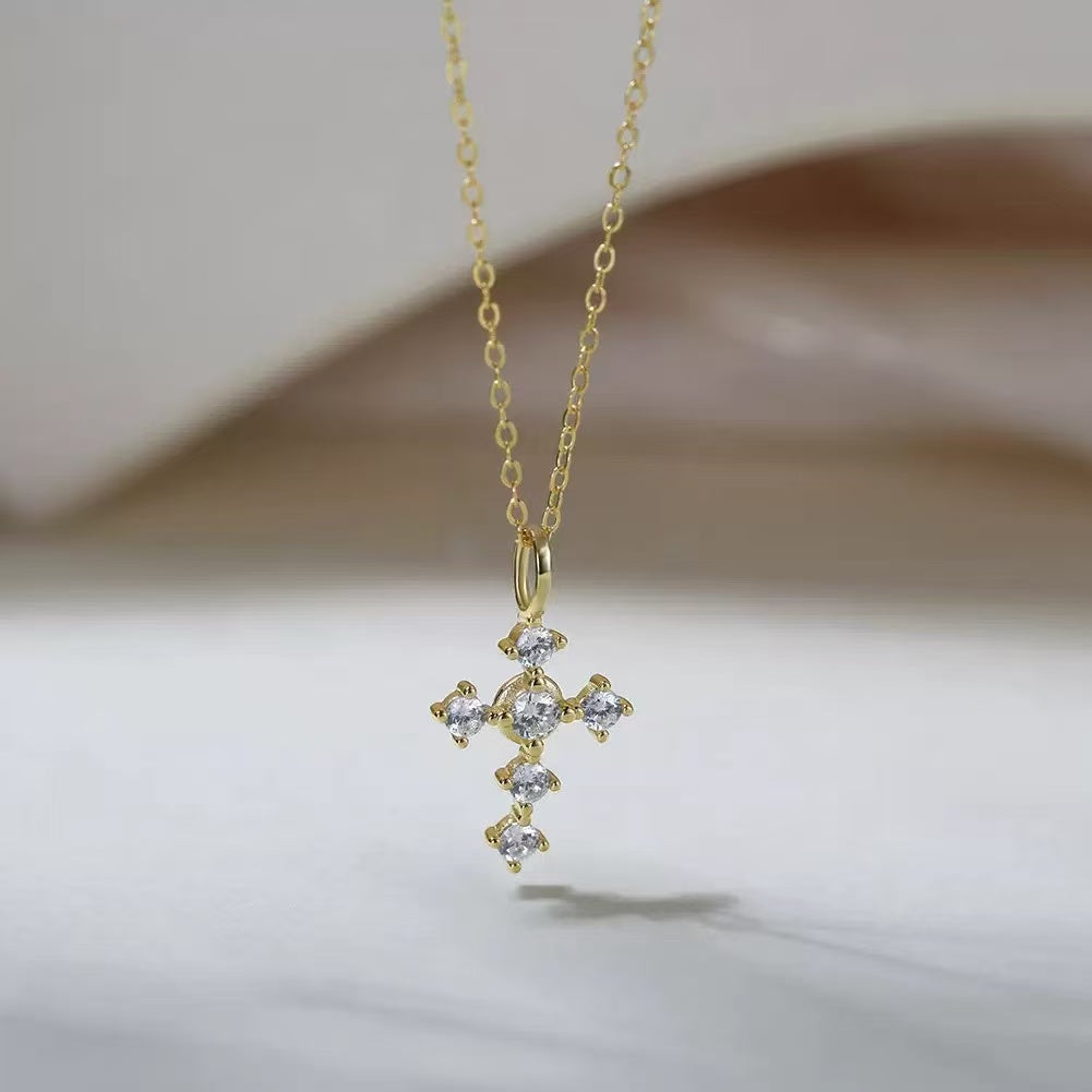 Radiant Cross Pendant Necklace