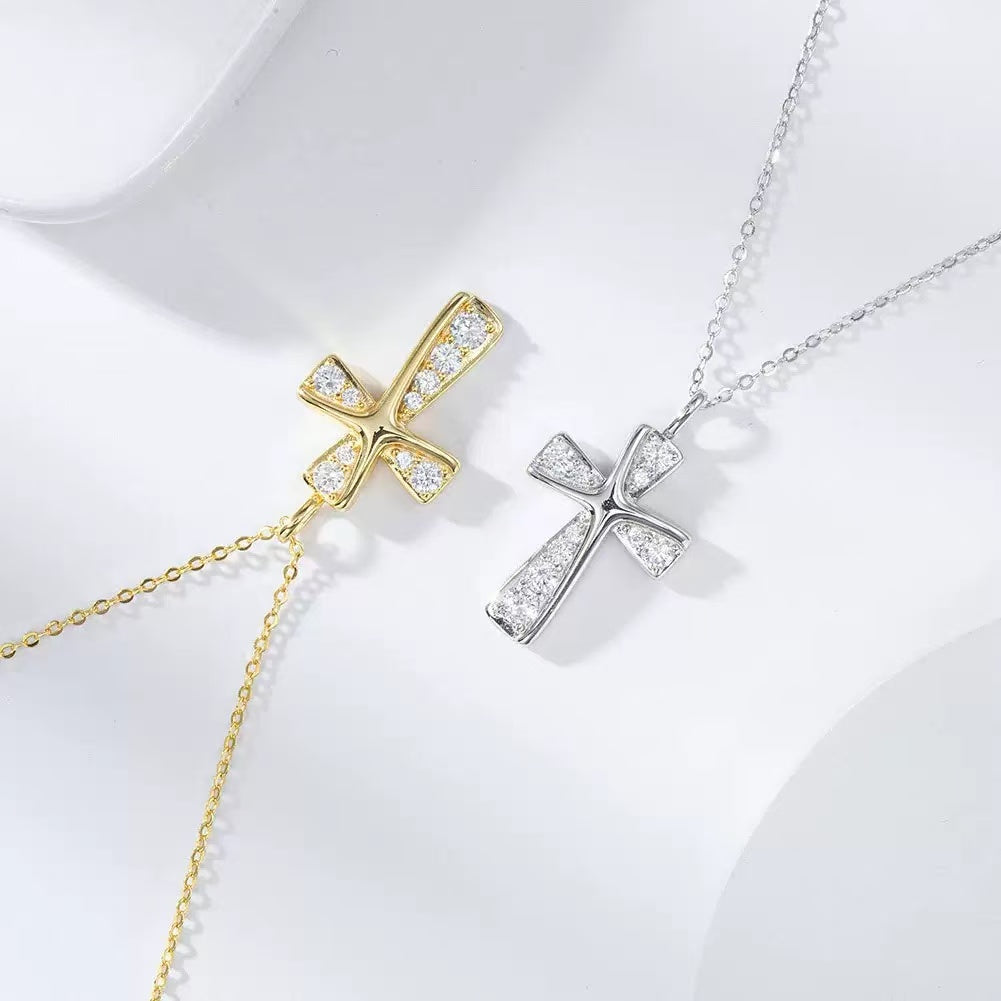 Pave Cross Pendant Necklace