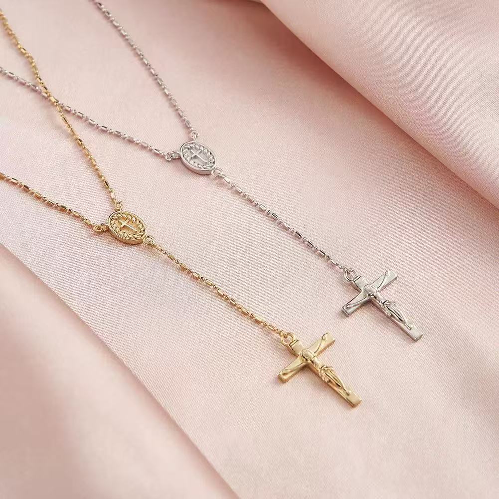 Rosary Cross Y Necklace