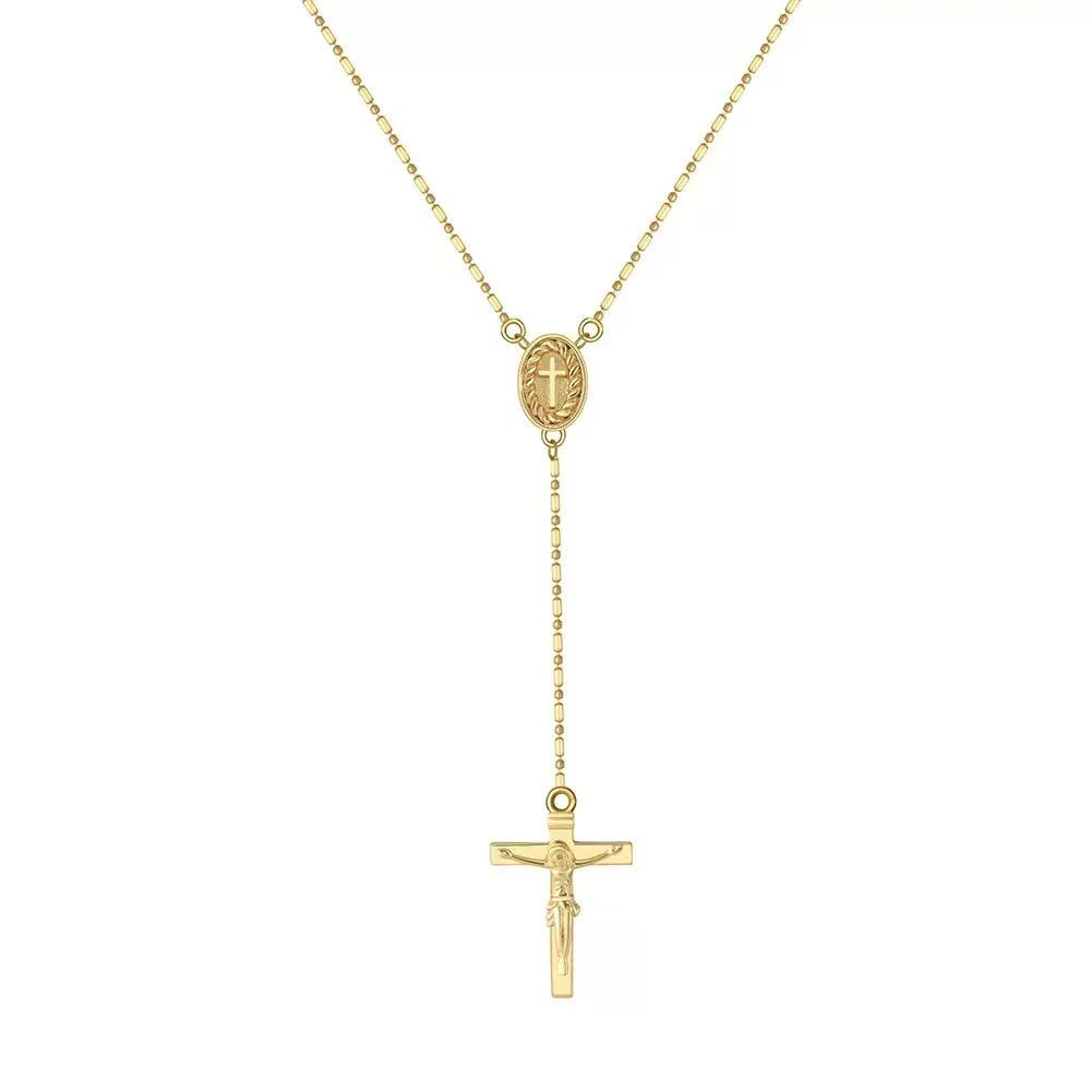 Rosary Cross Y Necklace