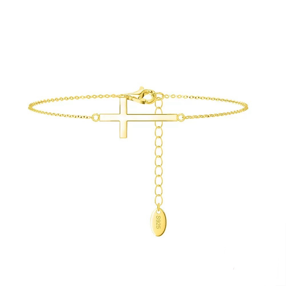 Minimal Cross Chain Bracelet