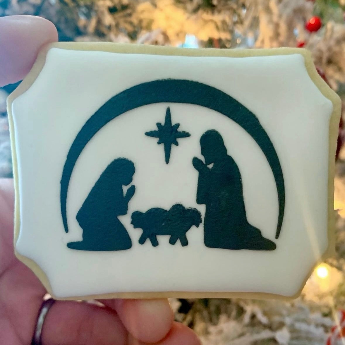 Nativity Silhouette Cookie Stencil