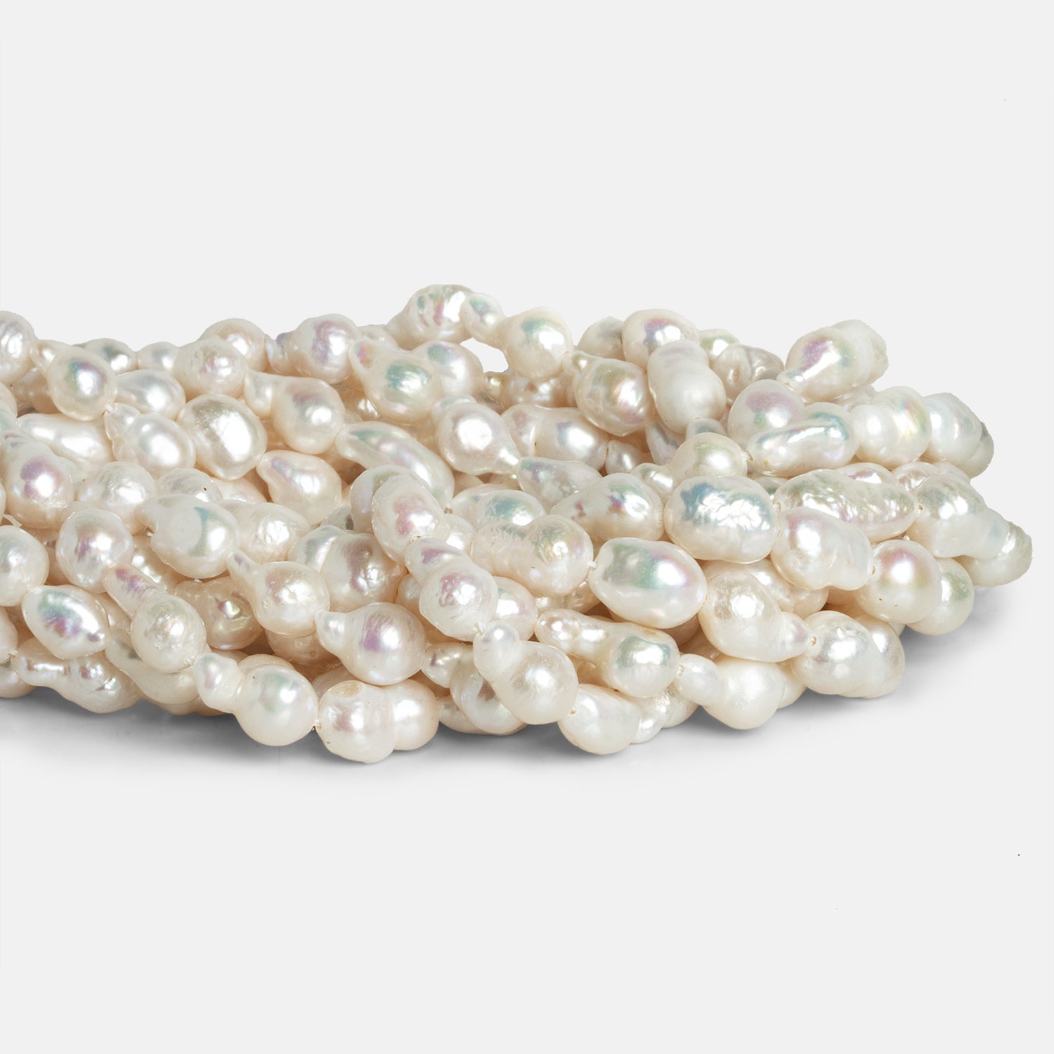 Off White Petite Ultra Baroque Freshwater Pearls 6-6.5mm diameter 16 inch