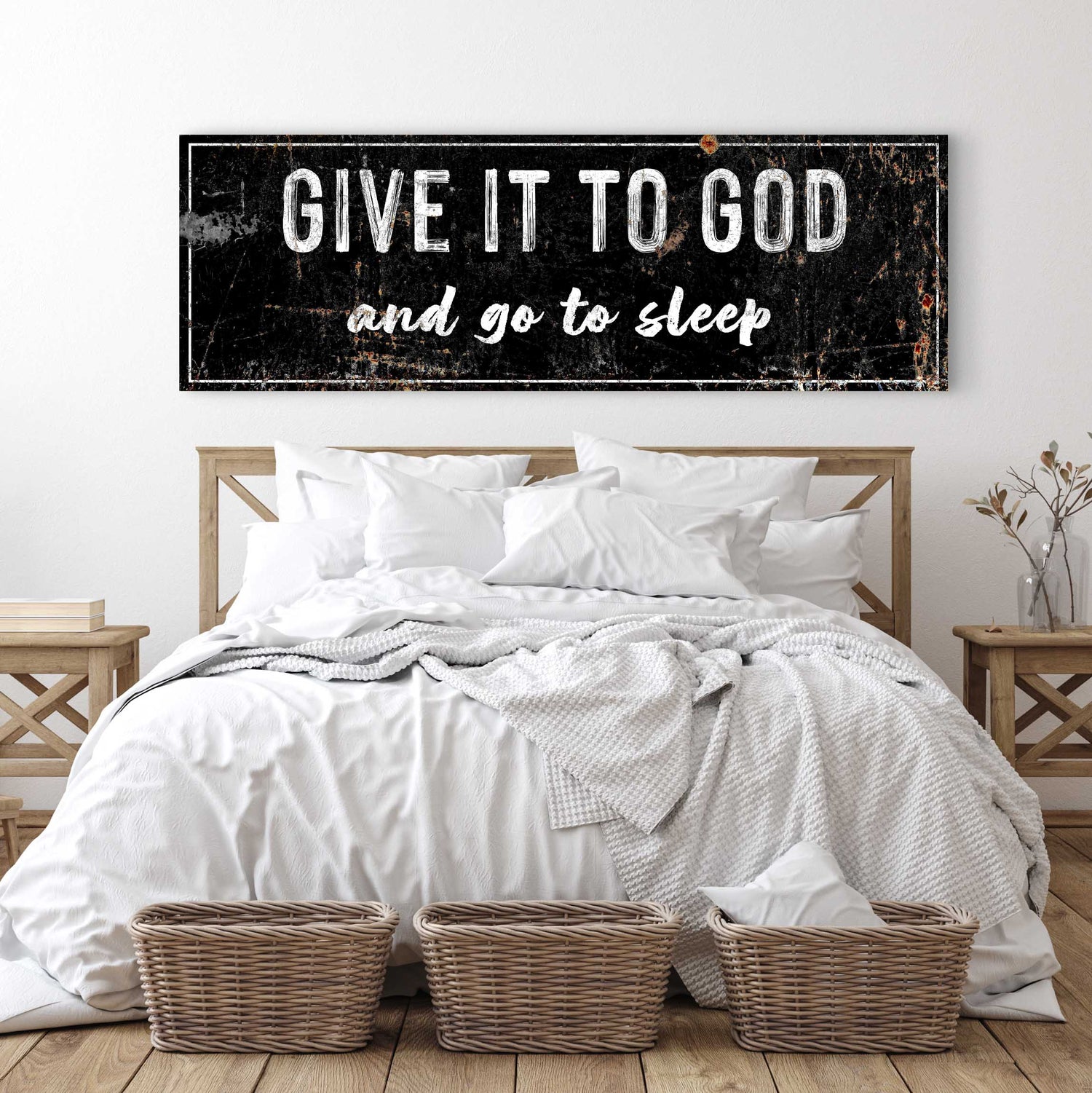 Give It to God and Go to Sleep β Christian Wall Art for Peaceful Nights