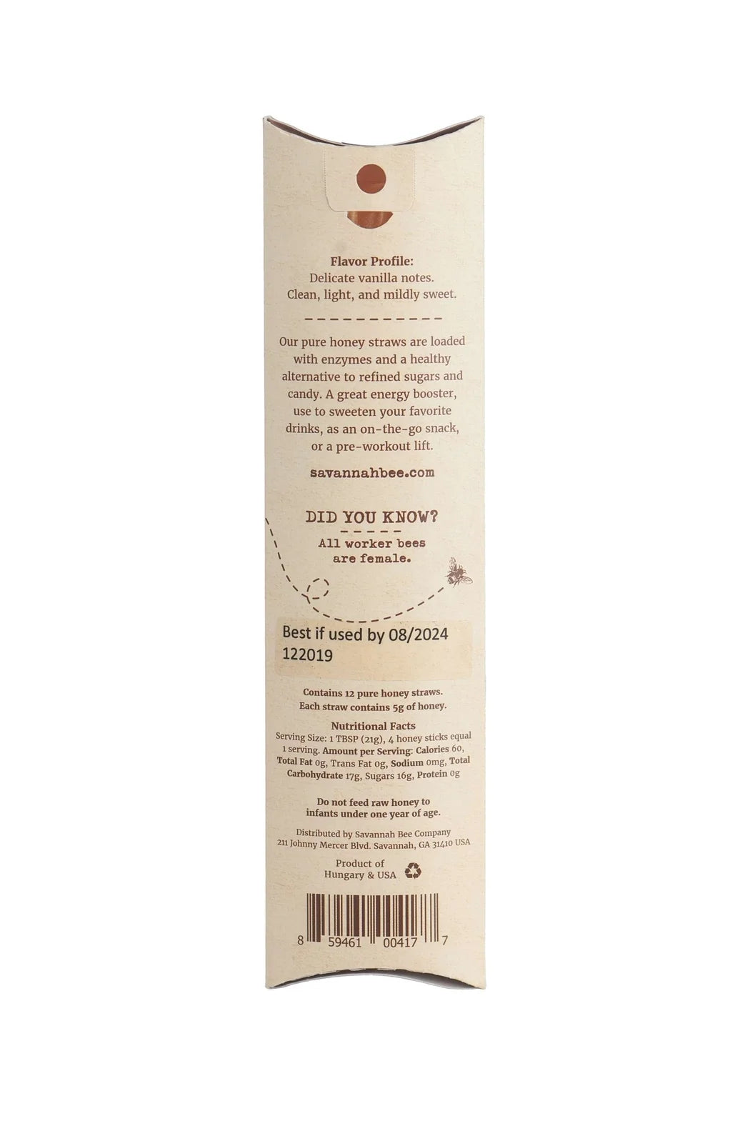 Acacia Honey Straws | 12-Pack