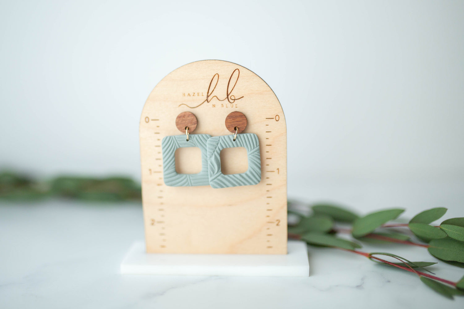 Clay Earrings | Square Dangles | Earth+Sky Collection