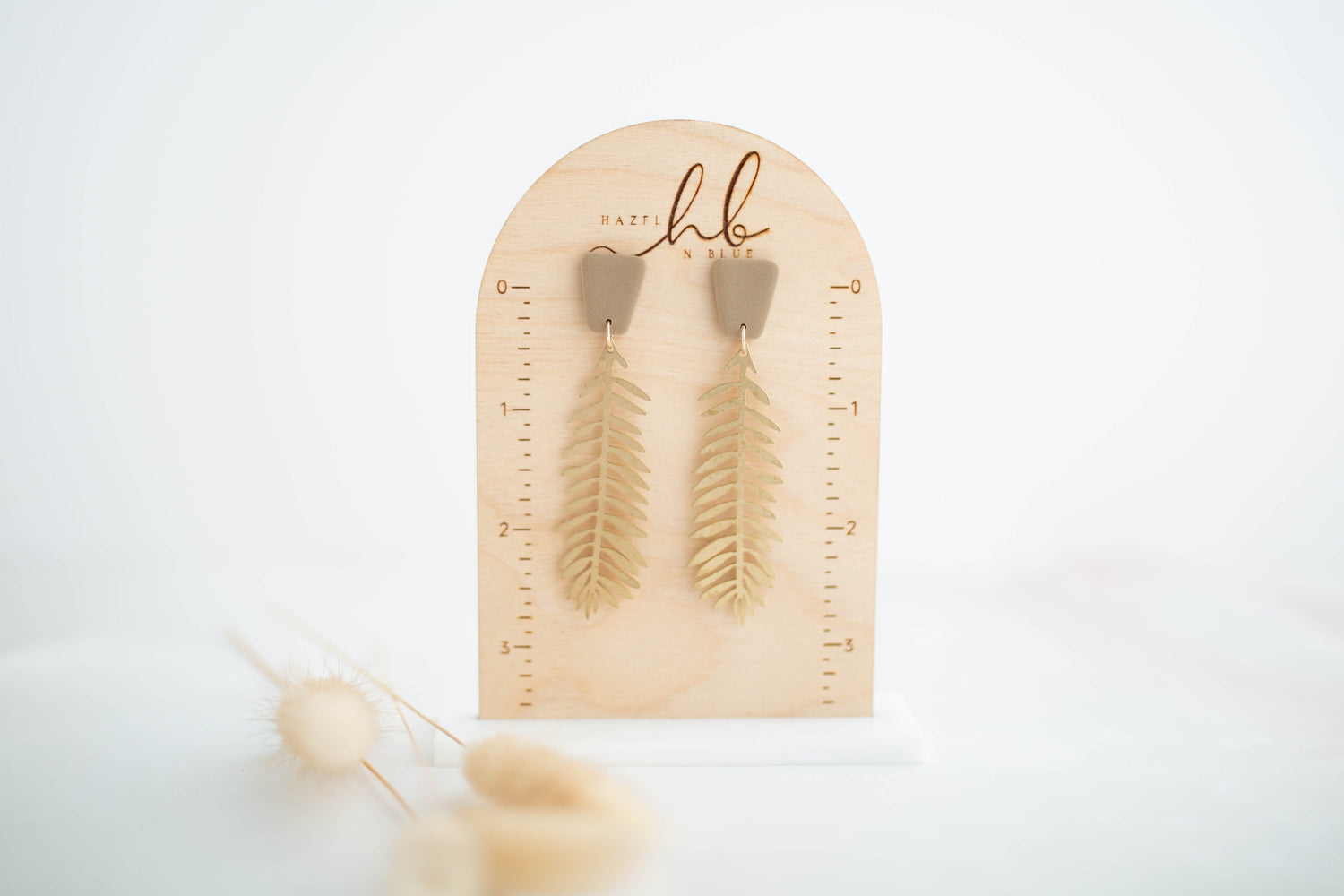 Clay Earrings | Fern Dangles | All Things Neutral Collection