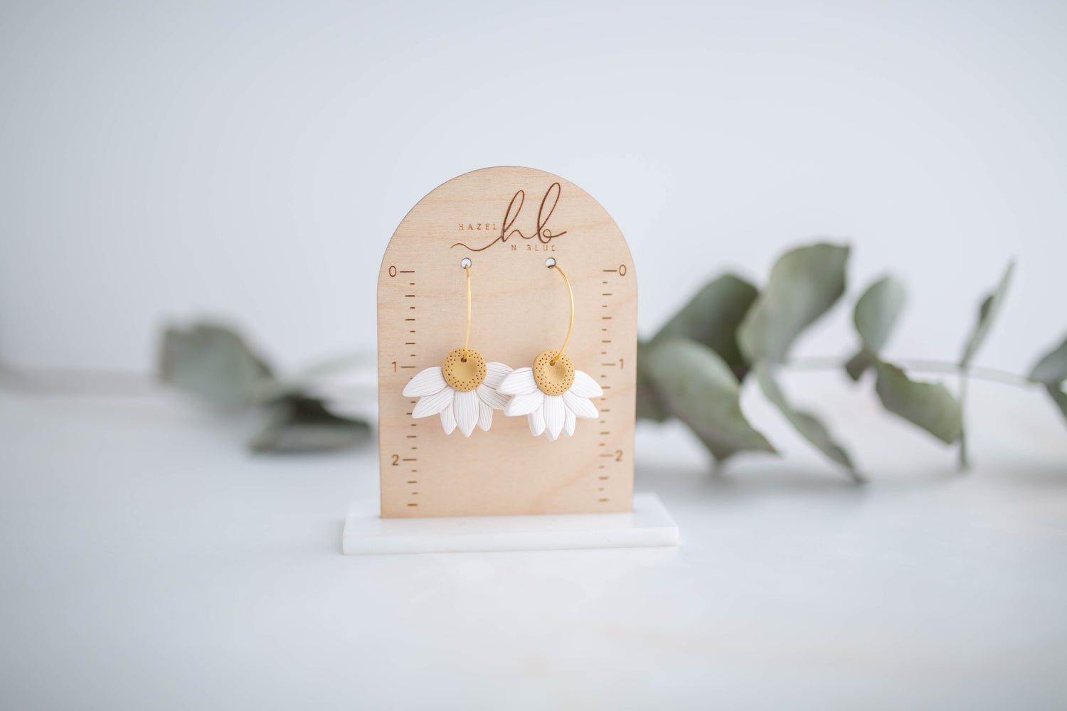 Clay Earrings | Lazy Daisy Hoops | In Bloom Collection