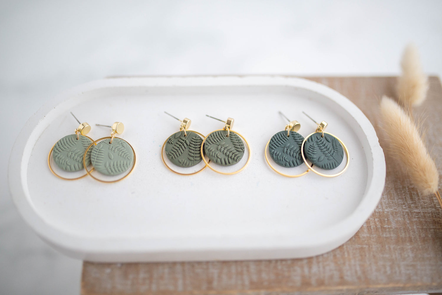 Clay Earrings | Dainty Botanica Dangles | Botanica Collection