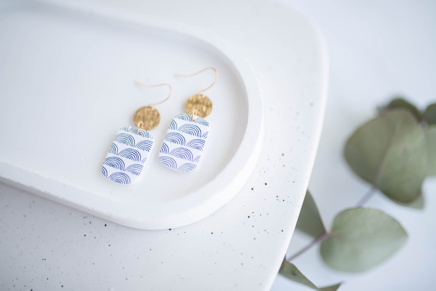 Clay Earrings | Indigo Hope Dangles | Indigo Daydream Collection