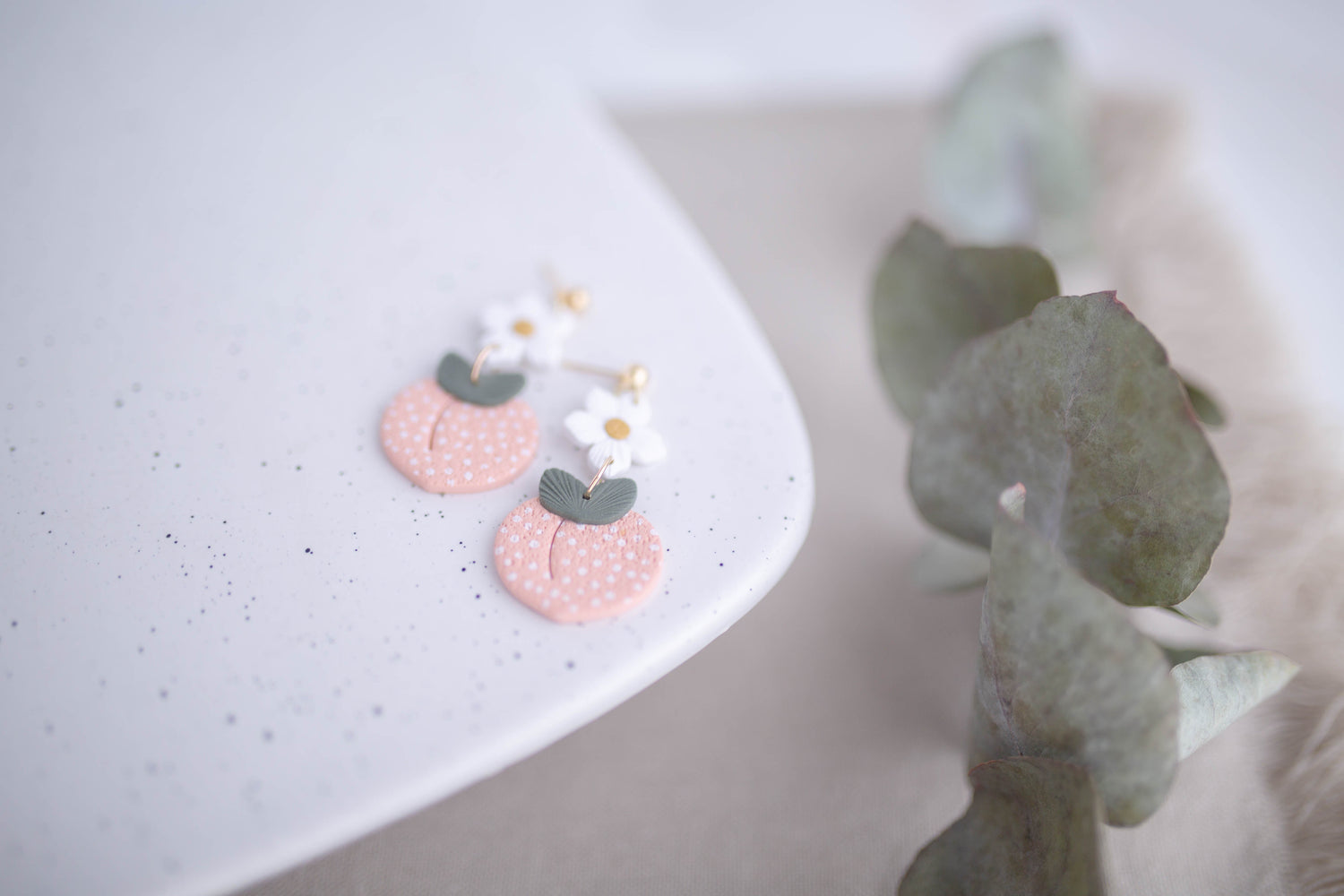 Clay Earrings | Fruit Blossoms | Picnic Basket Collection