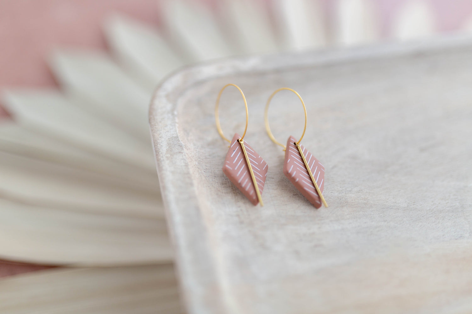 Clay Earrings | Desert Diamond Hoops | Desert Collection