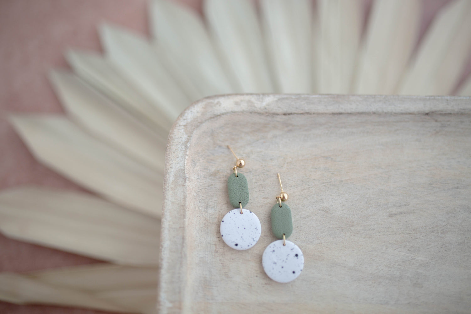 Clay Earrings | Simple Granite Dangles | Desert Collection