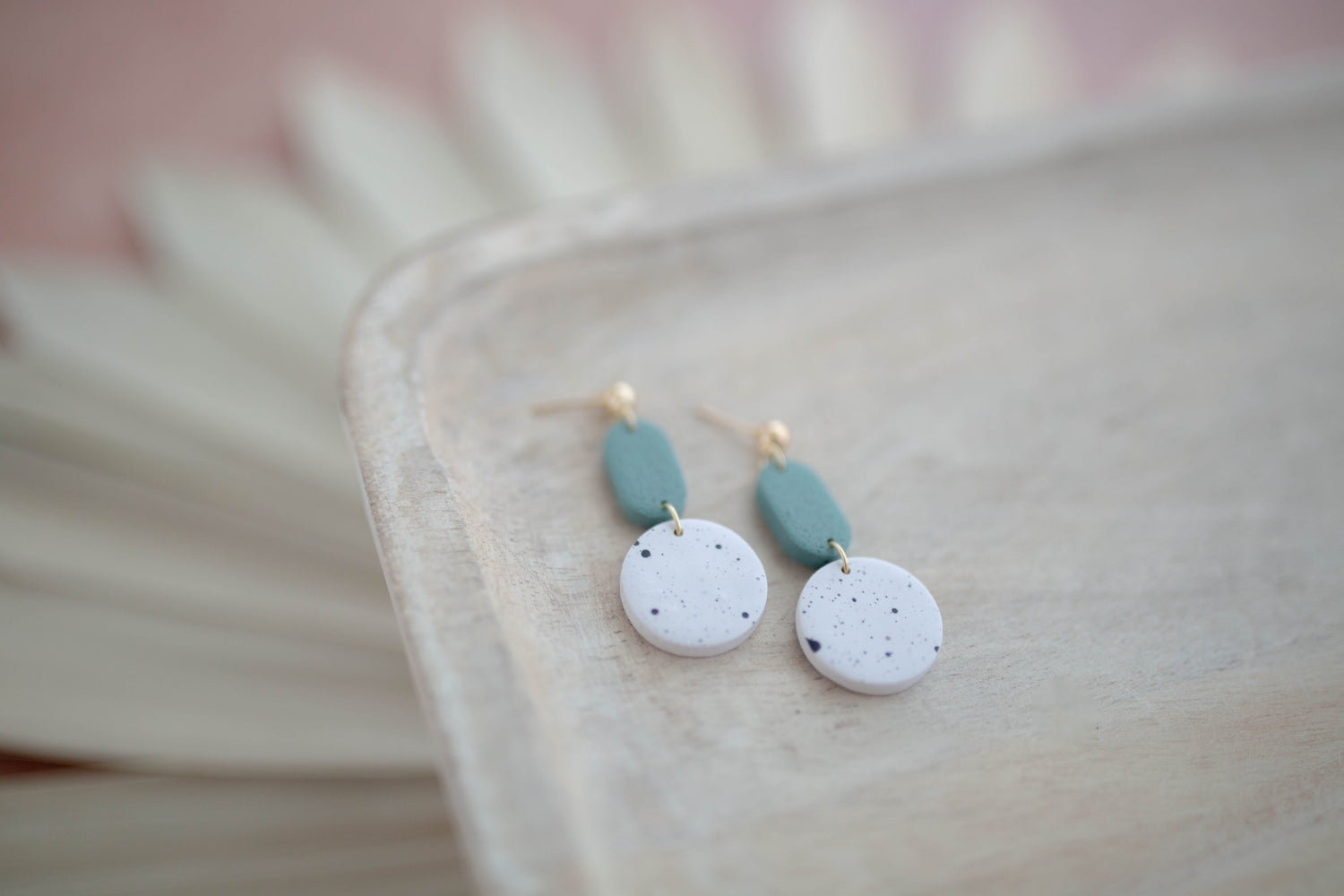 Clay Earrings | Simple Granite Dangles | Desert Collection