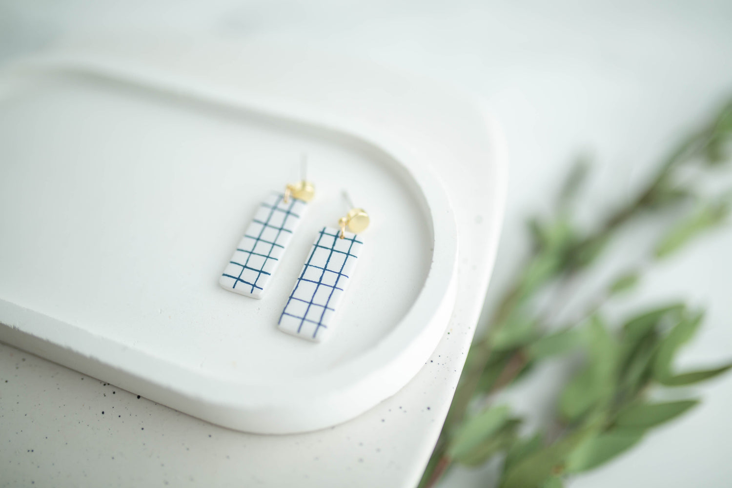 Clay Earrings | Lined Dangles | Earth+Sky Collection