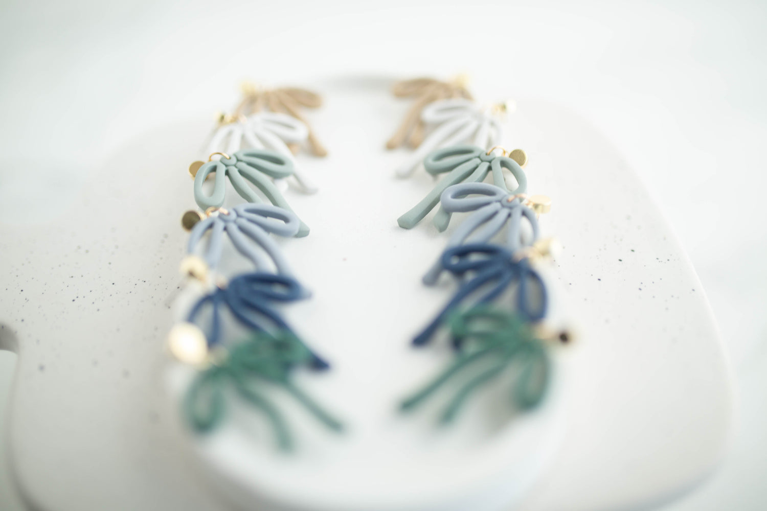 Clay Earrings | Bow Dangles | Earth+Sky Collection