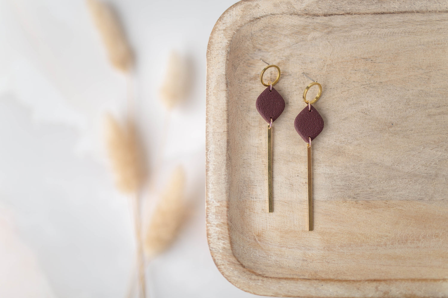 Clay Earrings | Simple Drop Dangles | All Things Fall Collection