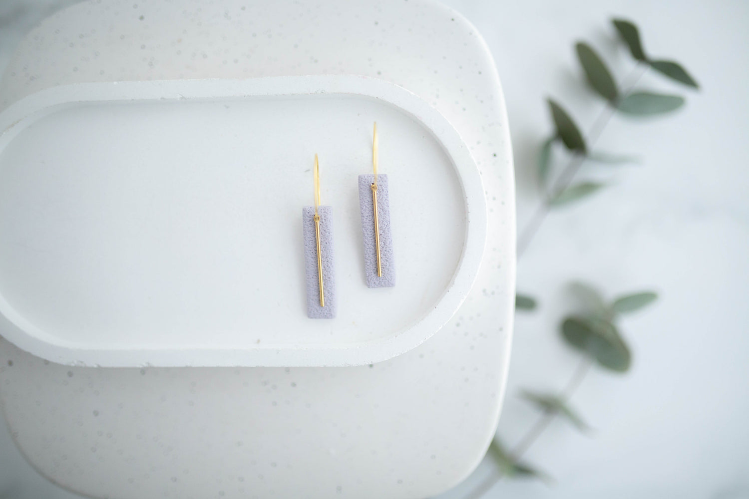 Clay Earrings | Simple Rectangle Mini Hoops | Spring Fling Collection