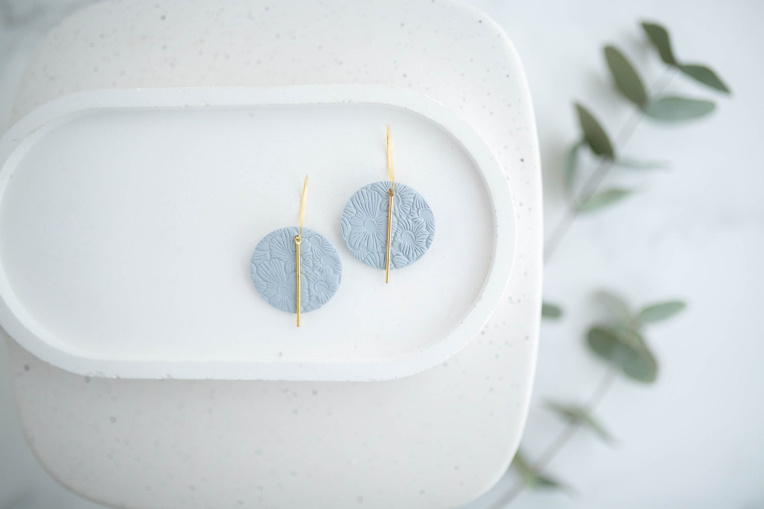 Clay Earrings | Simple Circle Hoops | Spring Fling Collection
