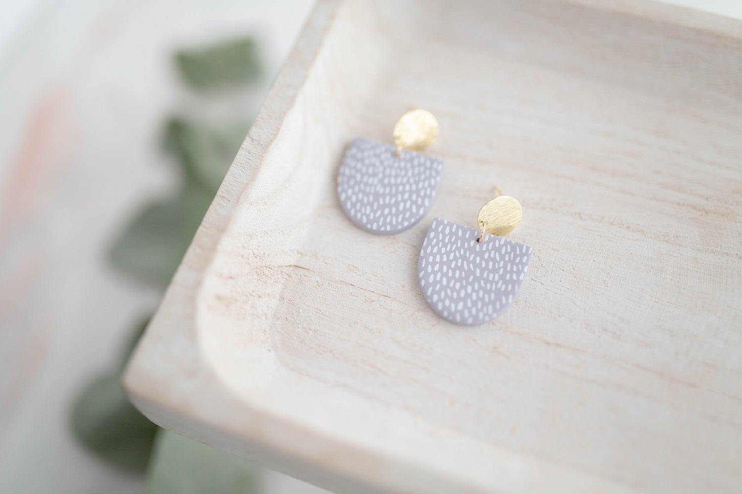 Clay earring | Polka Dot Dangles | Garden Collection
