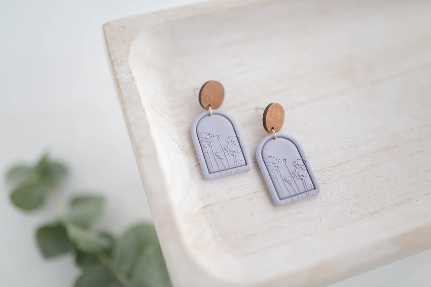 Clay earring | Poppy Garden Dangles | Garden Collection