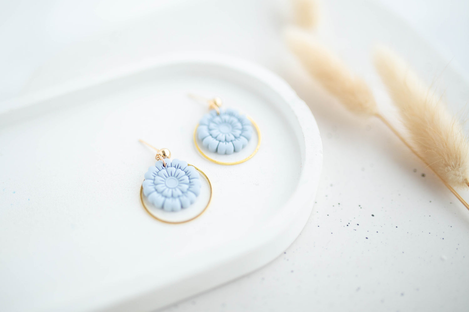 Clay Earrings | Dainty Happy Flowers | Happy Collection