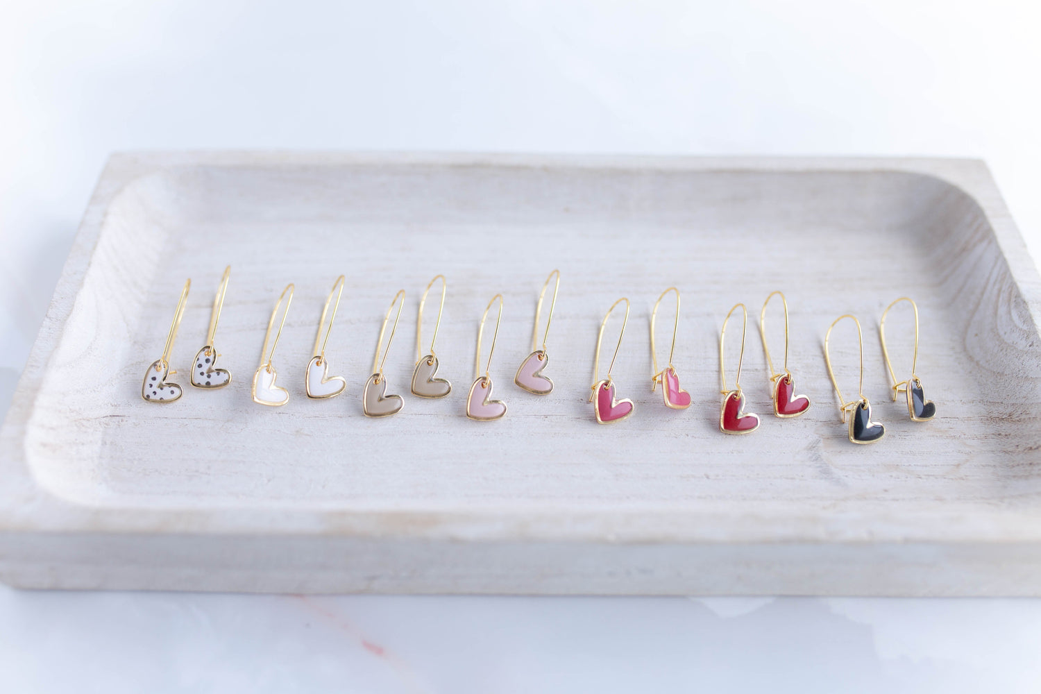 Clay Earrings | Mini Heart Drops | Lover Era Collection