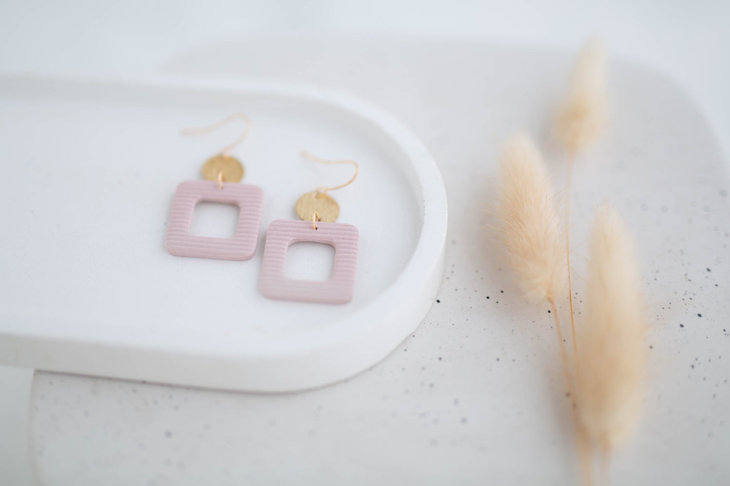 Clay Earrings | Square Dangles | Wild Love Collection