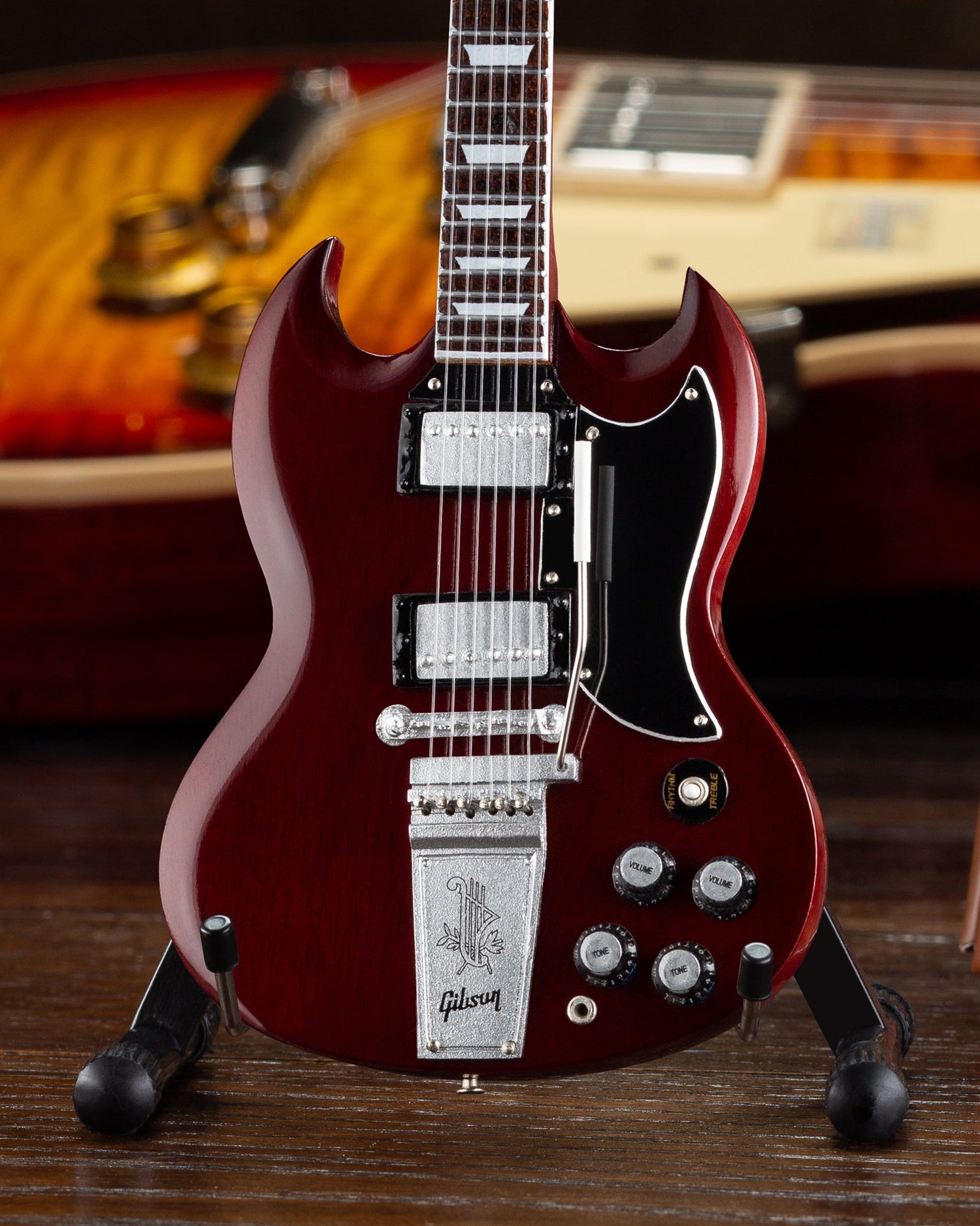 Set of 3 Iconic Gibson Miniature Guitar Replica Models - GG-003
