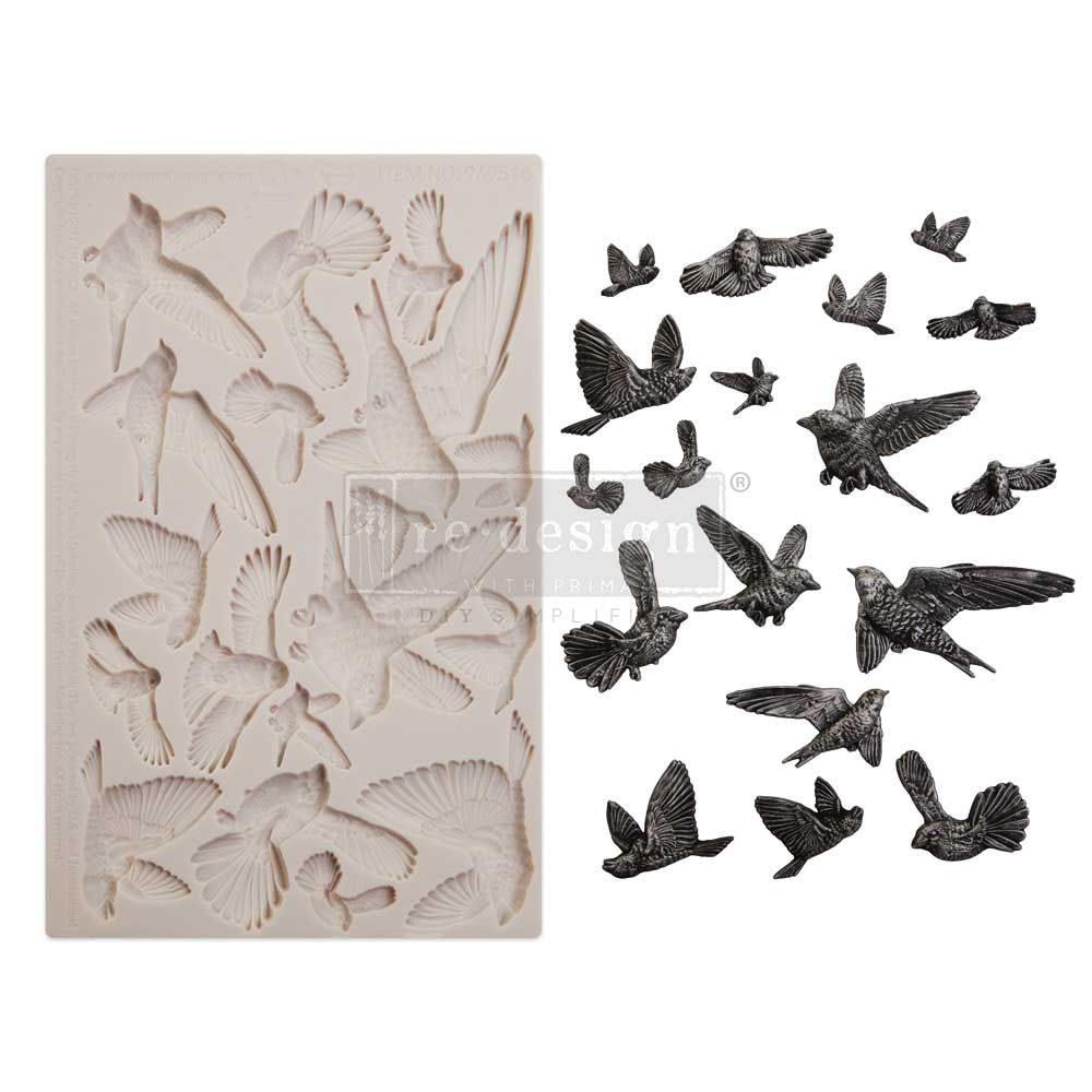 Finnabair Moulds - Flocking Birds - 1 pc, 5