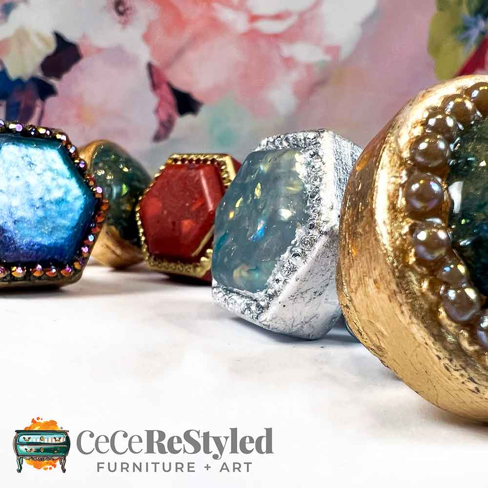 Cece Knob Mould - Imperial Pearl - 1 knob set, includes hardware