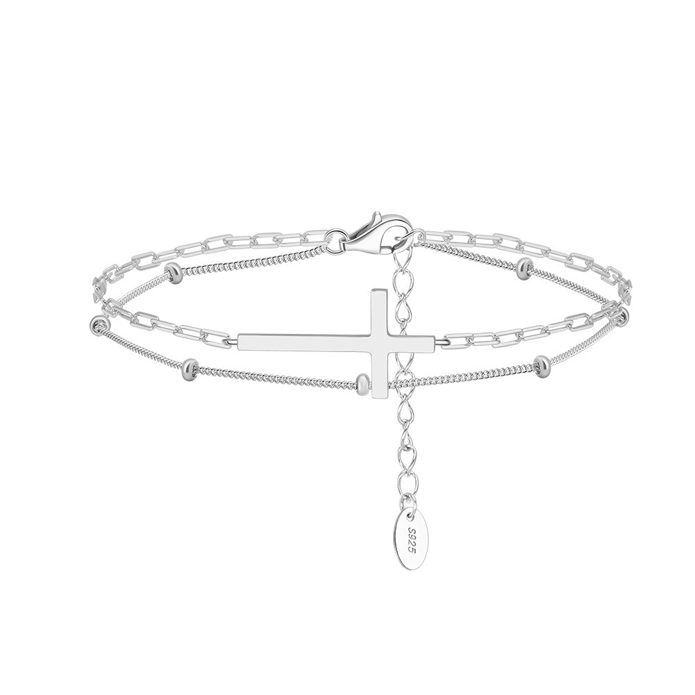 Faith Cross Layered Bracelet