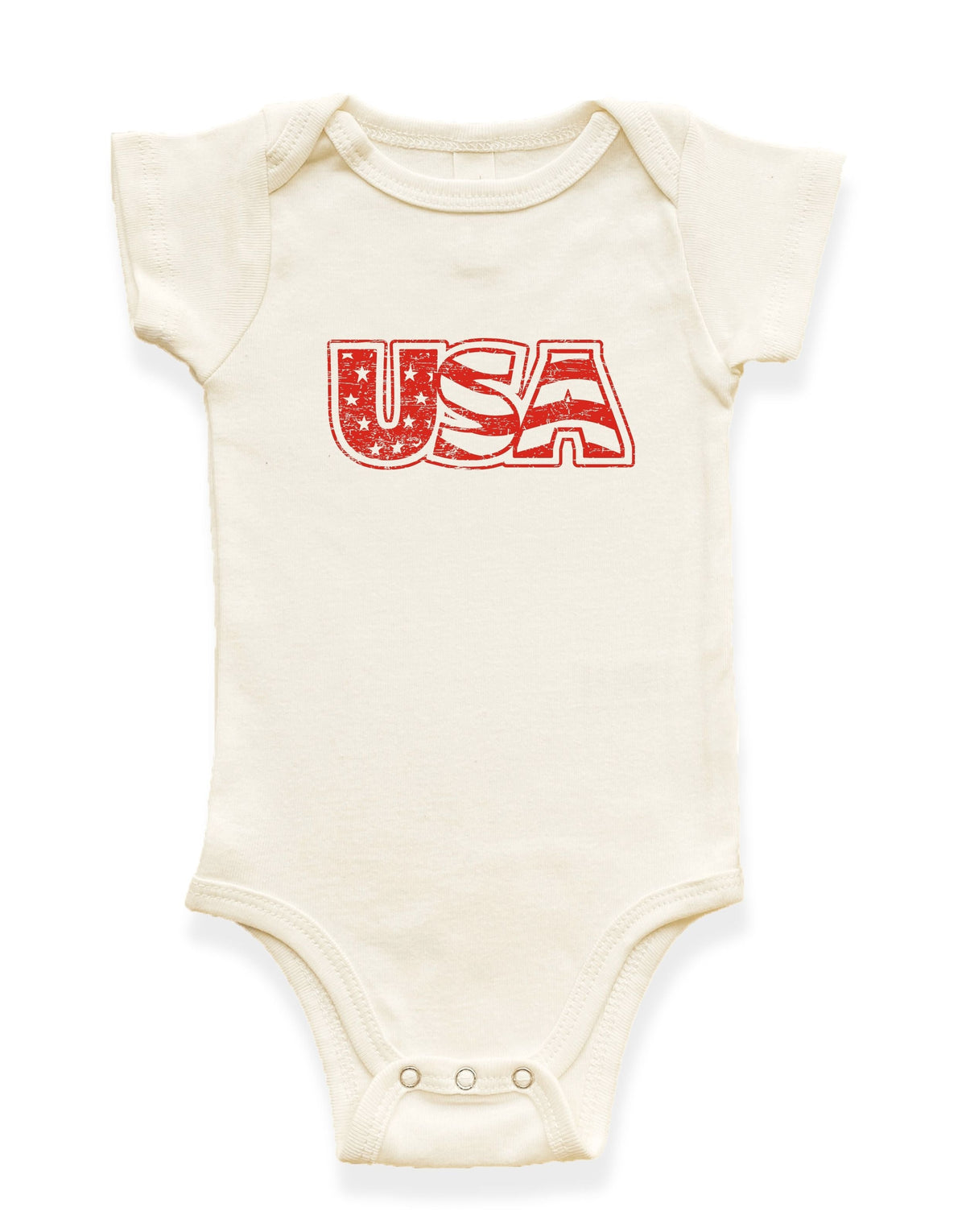 USA Organic Cotton Baby Bodysuit Short Sleeve by Tenth & Pine