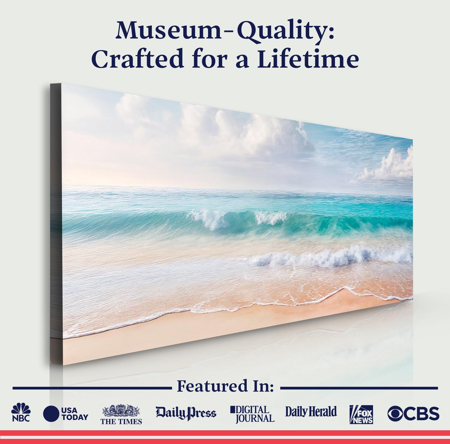 Serene Ocean Wave Coastal Wall Art XII
