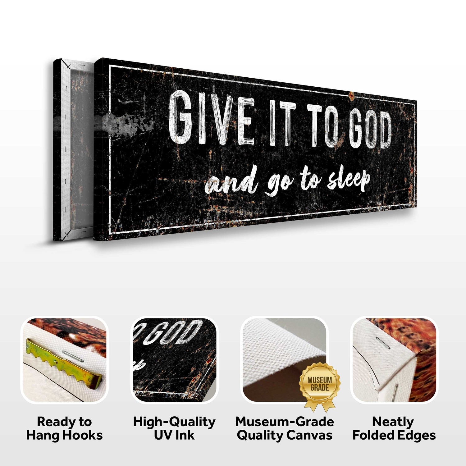 Give It to God and Go to Sleep β Christian Wall Art for Peaceful Nights