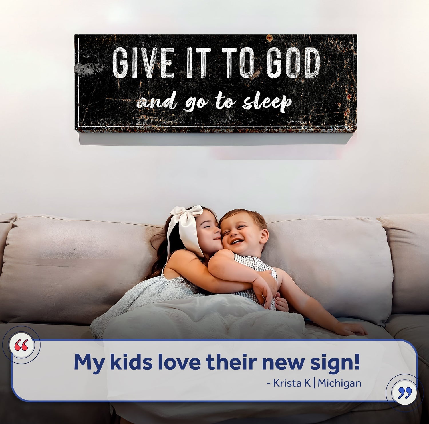 Give It to God and Go to Sleep β Christian Wall Art for Peaceful Nights