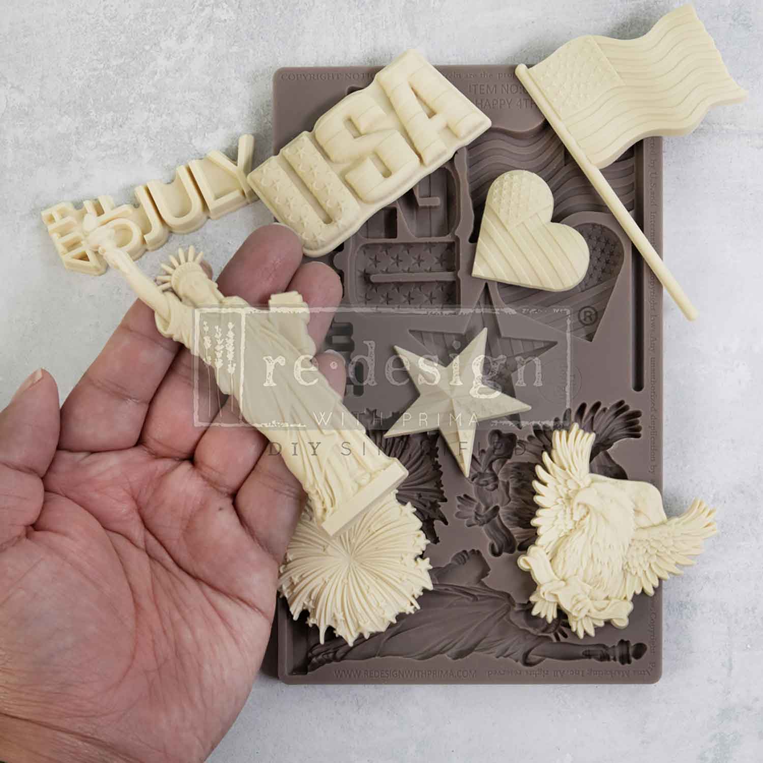 Decor Moulds® - Happy 4th - 1 pc, 5