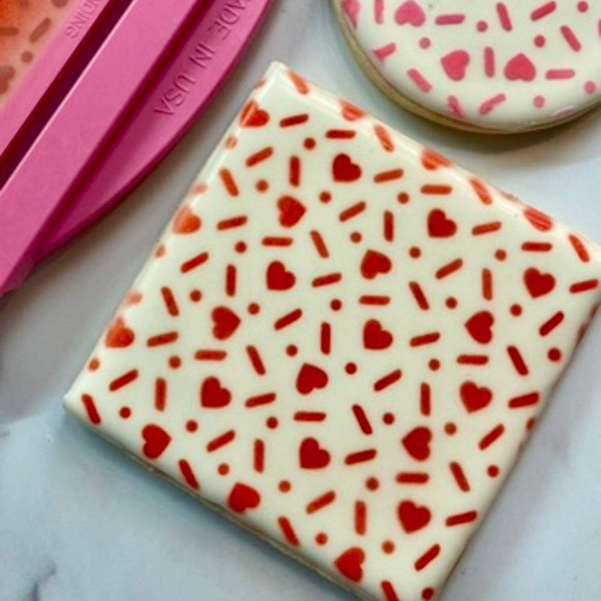 Sugar Hearts Pattern Stencil