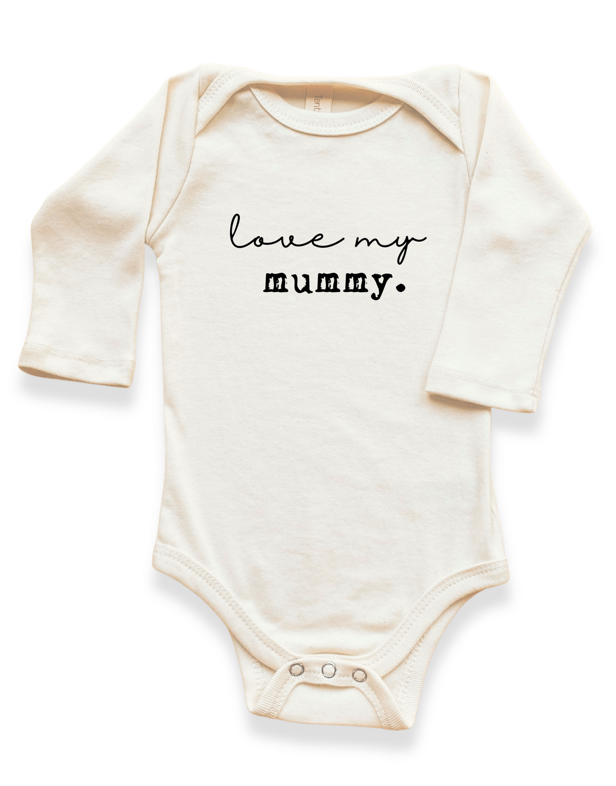 Love My Mummy Organic Bodysuit Long Sleeve by Tenth & Pine