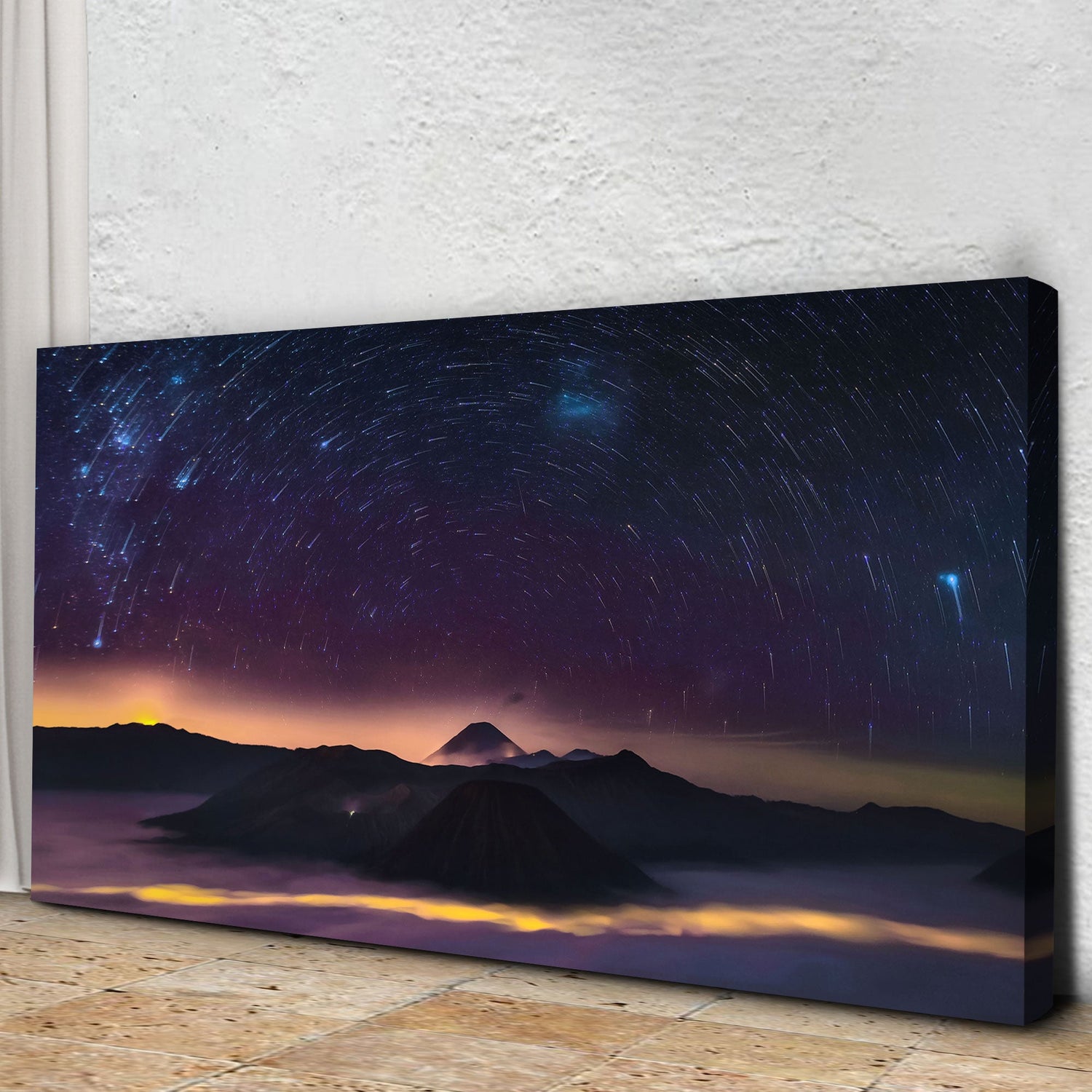Majestic Starry Night Sky Canvas Wall Art