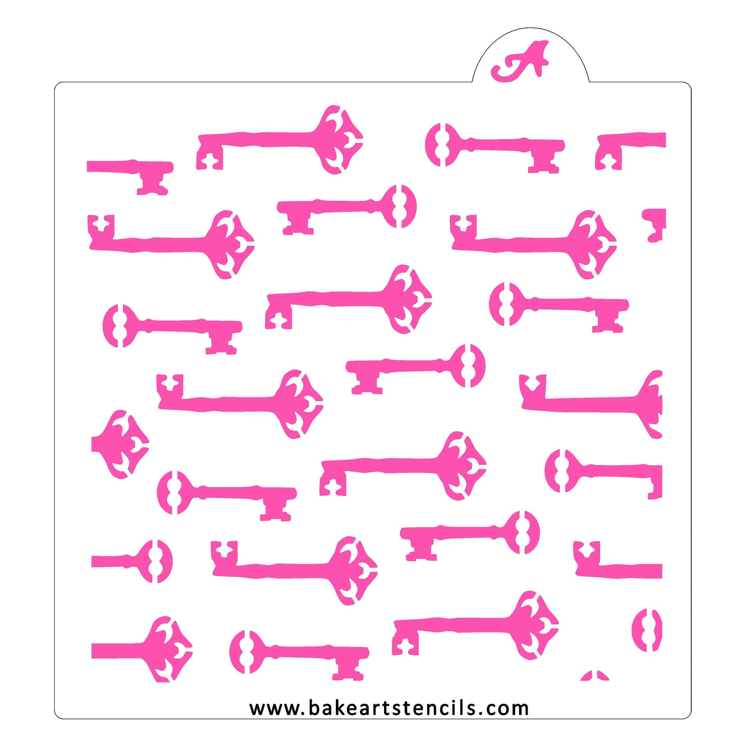 Antique Keys Pattern Stencil