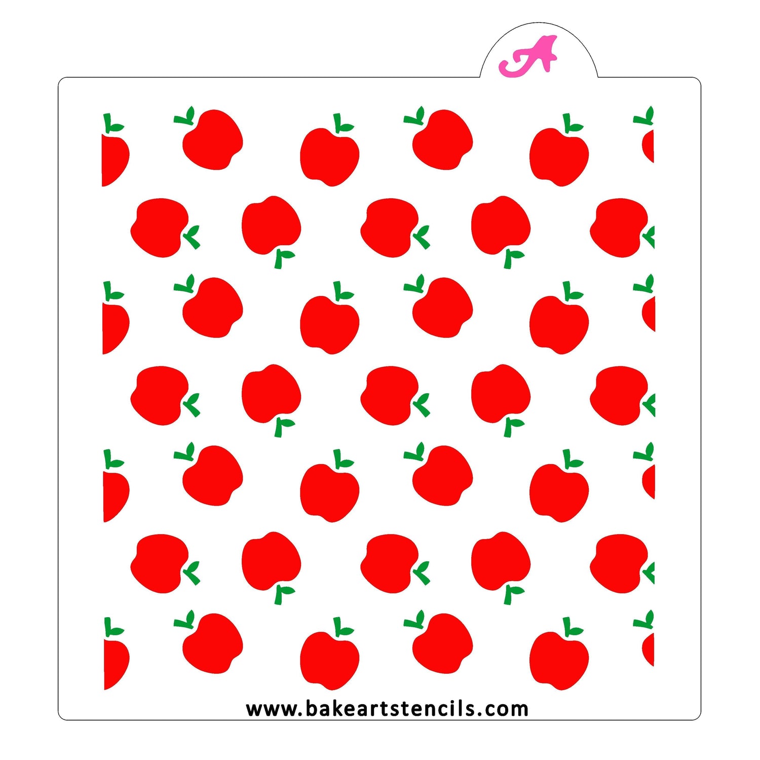 Apple Pattern Cookie Stencil Set